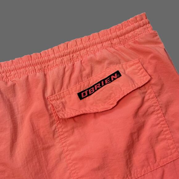 O'Brien Vintage 80s/90s Neon Pink/Orange Swim Trunks Size 39 GUC - Picture 8 of 8